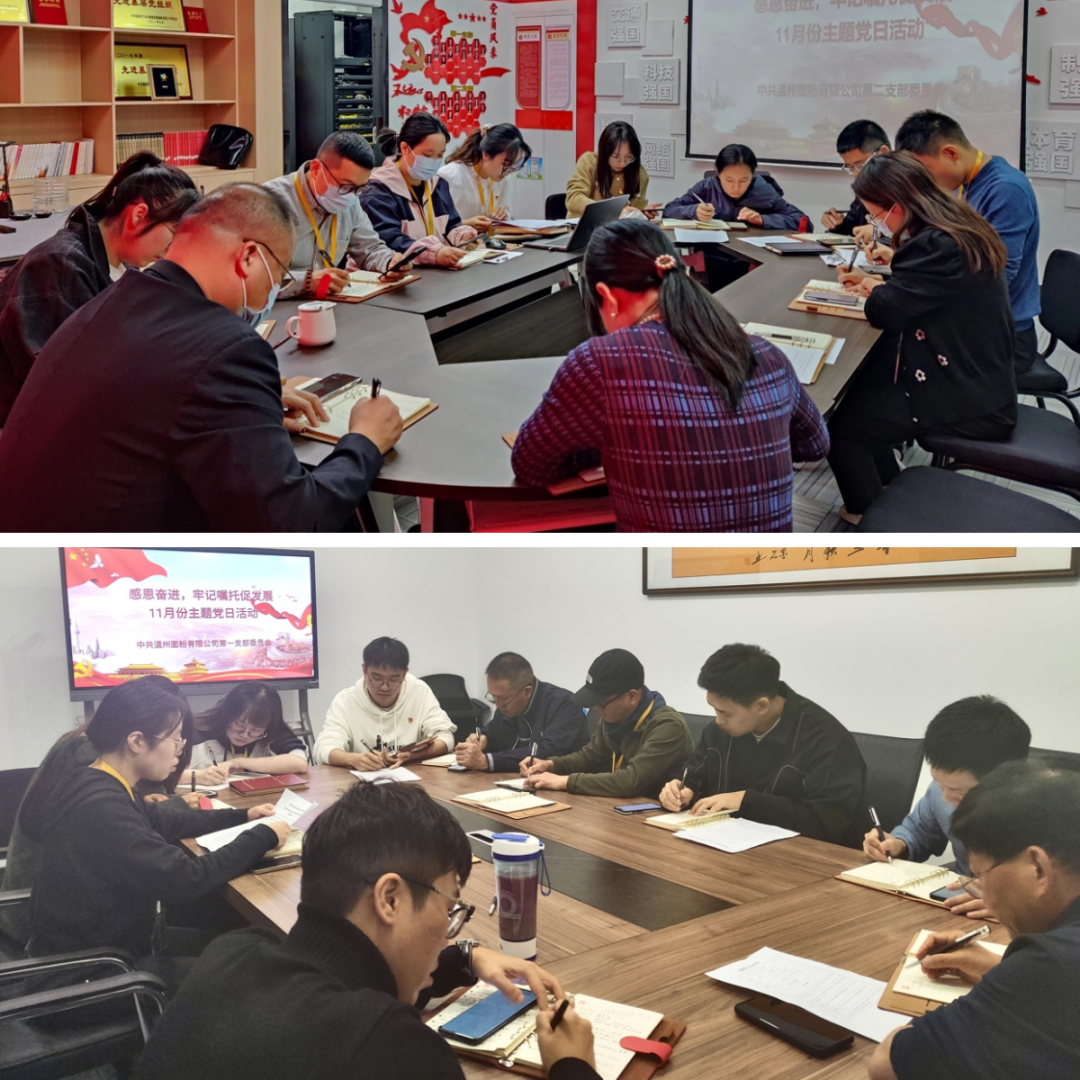 感恩奮進，牢記囑托促發(fā)展丨面粉公司開展11月份主題黨日活動